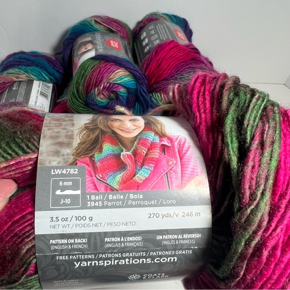 Yarn 4 Redheart Unforgettable Stained Glass yarn medium weight 270 ea colorful - Picture 8 of 12